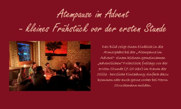Atempause im Advent