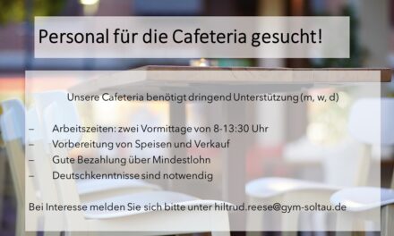 Cafeteria sucht Personal